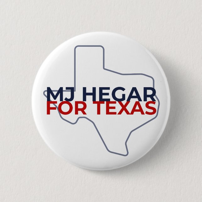 MJ Hegar For Texas Button (Front)