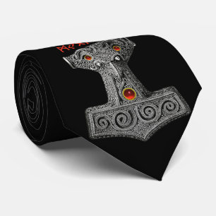 MJOLNIR Hammer of Thor, Viking Mythology Black Tie
