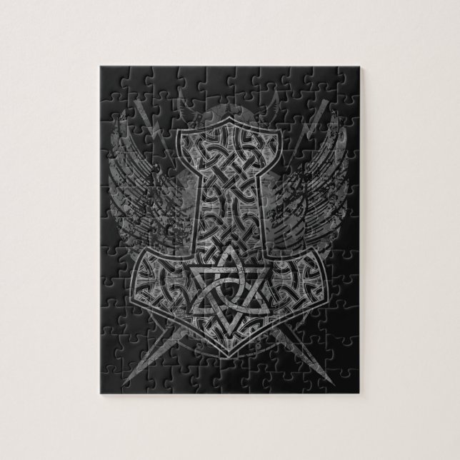 Mjolnir  - the hammer of Thor Jigsaw Puzzle (Vertical)