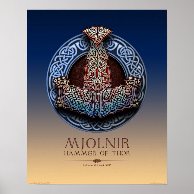 Mjolnir - Thor's Hammer Poster (16x20") (Front)