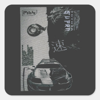 MK4 Car Tuning Japan Square Sticker