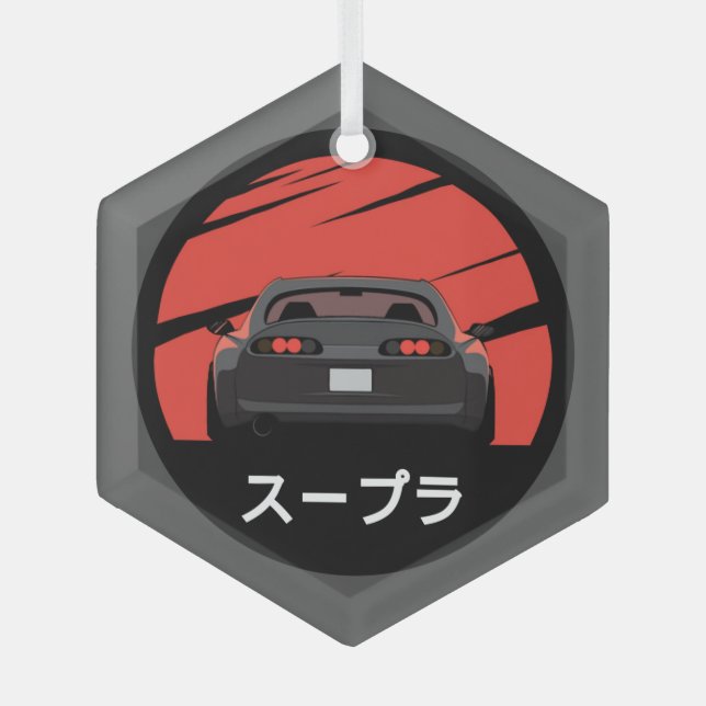 MK4 Supra Glass Tree Decoration (Front)