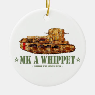 MK A Whippet World War One British Medium Tank WWI Ceramic Ornament