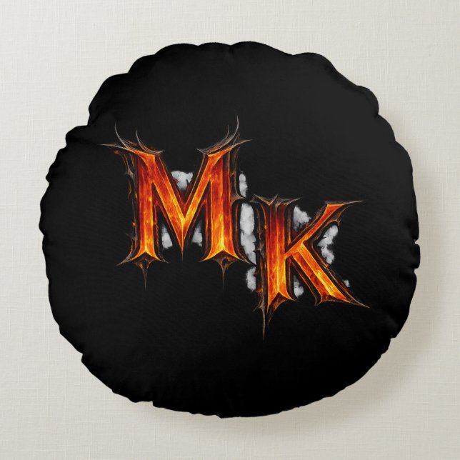 MK Infernal Gothic Emblem Round Cushion (Front)