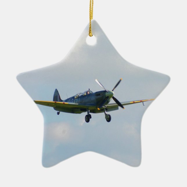 MKIX Spitfire Ceramic Tree Decoration (Front)