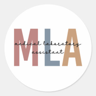 MLA Medical Laboratory Assistant Classic Round Sticker