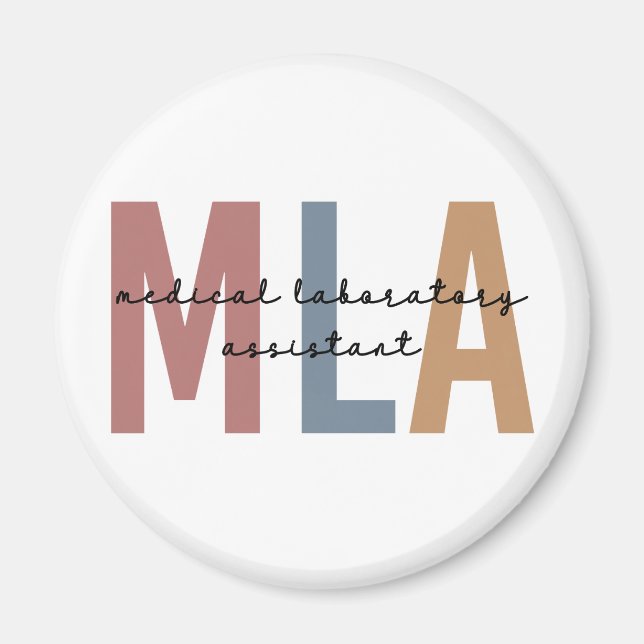 MLA Medical Laboratory Assistant Magnet (Front)
