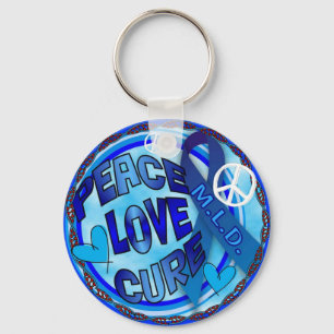 mld AWARENESS PEACE LOVE CURE Key Ring
