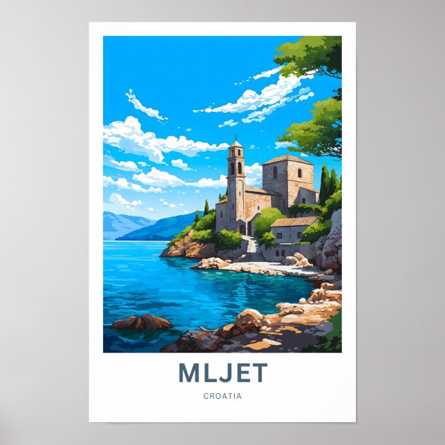 Mljet Croatia Travel Print (Front)