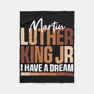 Mlk Day I Have A Dream Black History Month Blm Men Fleece Blanket