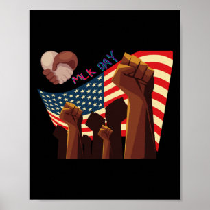 Mlk Day Sticker Poster