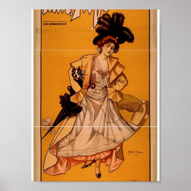 Mlle. Fifi, 'Here I am!' Vintage Theatre Poster (Front)