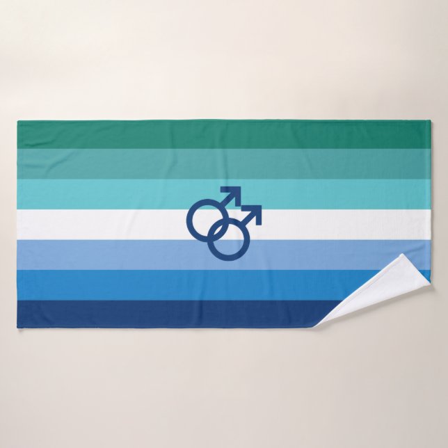 MLM Gay Male Pride Flag Bath Towel (Bath Towel)