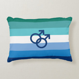 MLM Gay Male Pride Flag Decorative Cushion