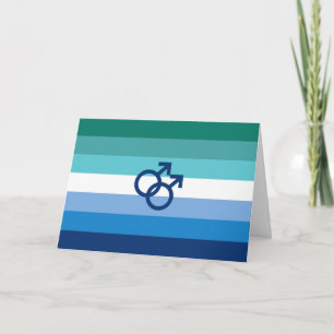 MLM Gay Male Pride Flag Holiday Card