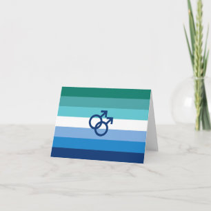 MLM Gay Male Pride Flag Holiday Card