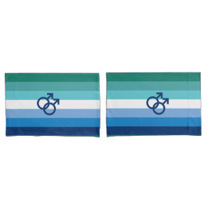 MLM Gay Male Pride Flag Pillowcase