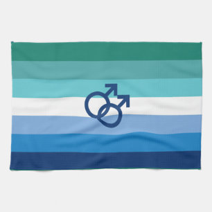 MLM Gay Male Pride Flag Tea Towel
