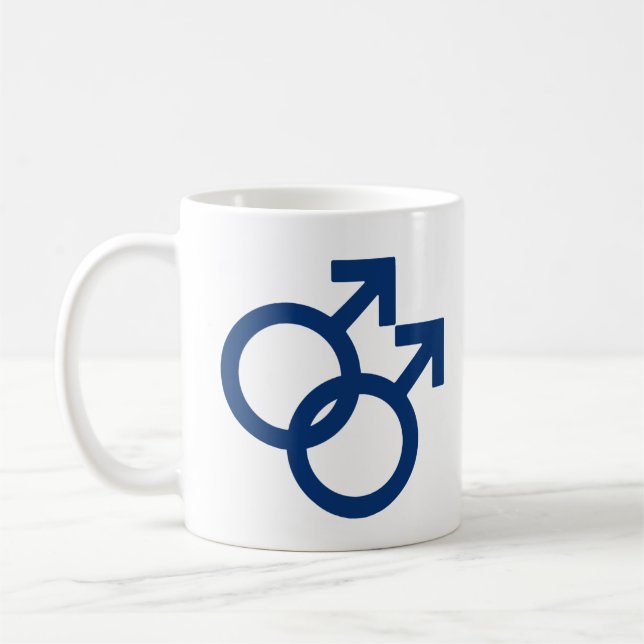 MLM Gay Men Gender Symbol Coffee Mug (Left)