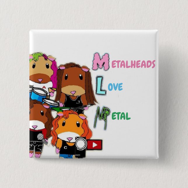 MLM: Guinea PIgs 15 Cm Square Badge (Front)