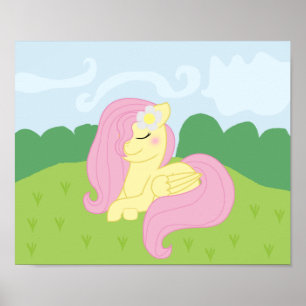 Mlp Fluttershy Drawn in own style poster! Poster