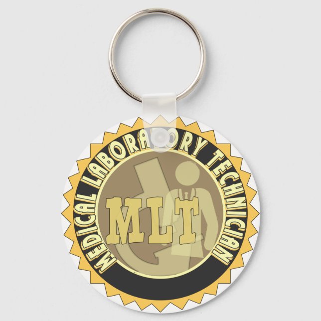 MLT BADGE MEDICAL LABORATORY TECHNICIAN KEY RING (Front)