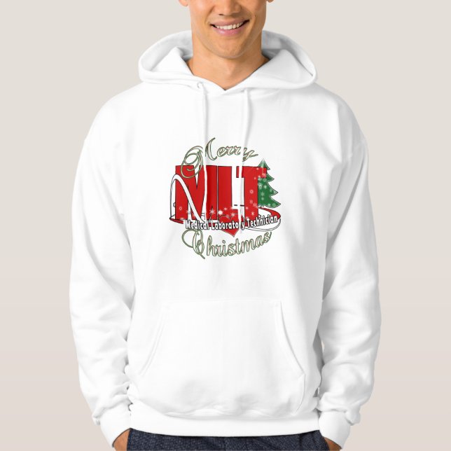 MLT CHRISTMAS MEDICAL LABORATORY TECH HOODIE (Front)
