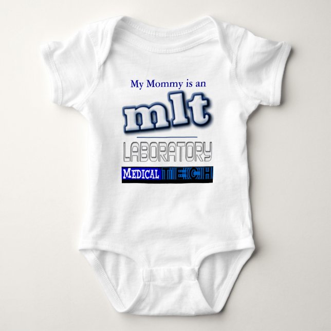 MLT LOGO - LABORATORY MEDICAL TECH BABY BODYSUIT (Front)
