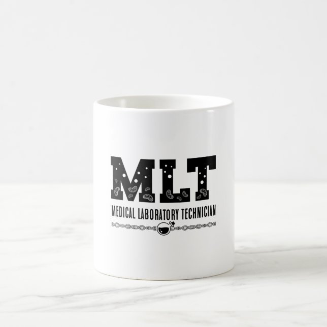 MLT Medical Laboratory Technician Science Lab Tech Coffee Mug (Center)