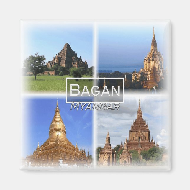 MM0010 Asia, Myanmar, Bagan, fridge Magnet (Front)