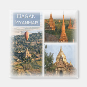MM0011 Asia, Myanmar, Bagan, Pagoda, fridge Magnet
