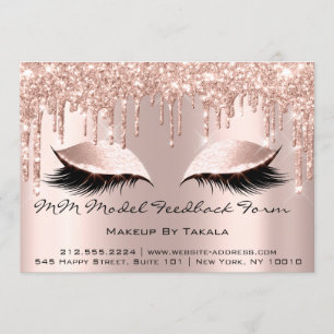 MM Model Feedback Form Makeup Rose Aesthetician Invitation
