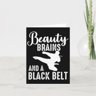 Mma Beauty Brains And A Black Belt Female Karate F Card