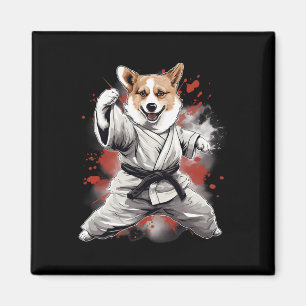 Mma Cardigan Welsh Corgi Dog Karate For Men Women  Magnet