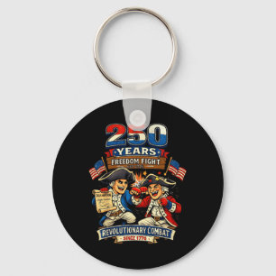 MMA Fighter 250th Anniversary Patriotic Warriors Key Ring