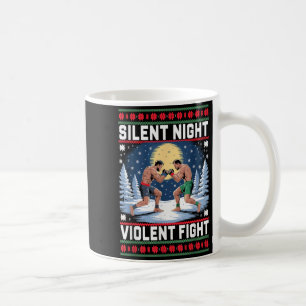 MMA Fighter Face-Off Christmas Fight Fun Coffee Mug