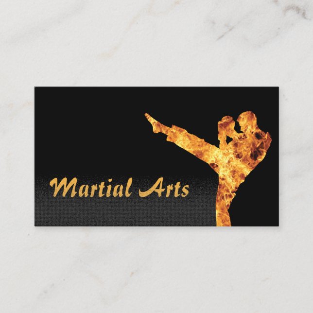 MMA Fighter Martial Arts Business Cards (Front)