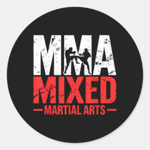 MMA Fighter Mixed Martial Arts Martial Artist Classic Round Sticker