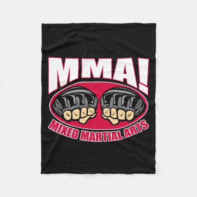 MMA Fists Fleece Blanket (Front)