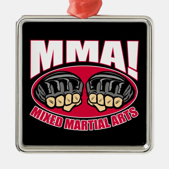 MMA Fists Metal Tree Decoration (Front)