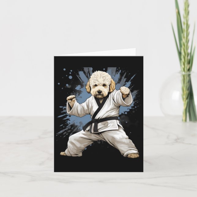 Mma Goldendoodle Dog Karate  Card (Front)