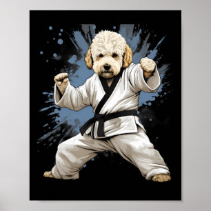 Mma Goldendoodle Dog Karate  Poster