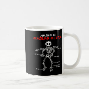 MMA Grappling gift Anatomy of BJJ Brazilian Jiu Coffee Mug