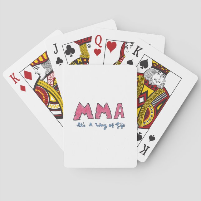 MMA It's a Way of Life Playing Cards (Back)