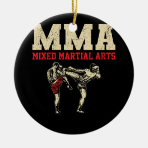 Mma Kickboxing Fighter Mixed Martial Art Fighting Ceramic Ornament
