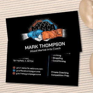 MMA - Mixed Martial Arts Training Business Card