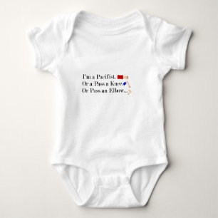 MMA Pacifist Humour Design Baby Bodysuit