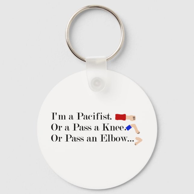MMA Pacifist Humour Design Key Ring (Front)