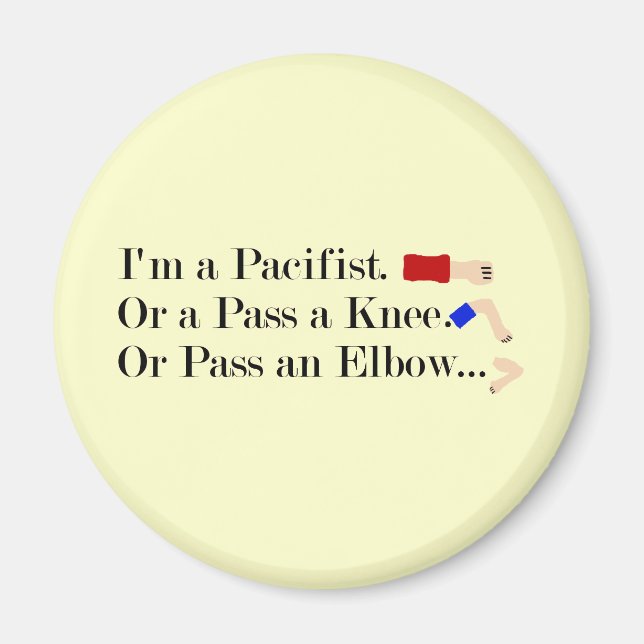 MMA Pacifist Humour Design Magnet (Front)