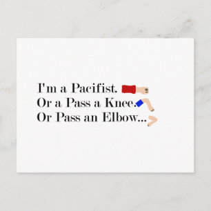 MMA Pacifist Humour Design Postcard